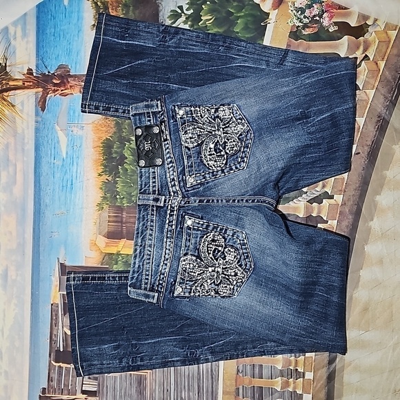 Miss Me Slim Bootcut Jeans Embellished‎ Size 28 - Picture 6 of 8